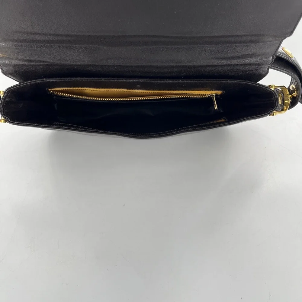 Vintage MCM Susan Gail Leather Shoulder Bag Rare Gold Spur Accents Quiet Luxury - Picture 14 of 16